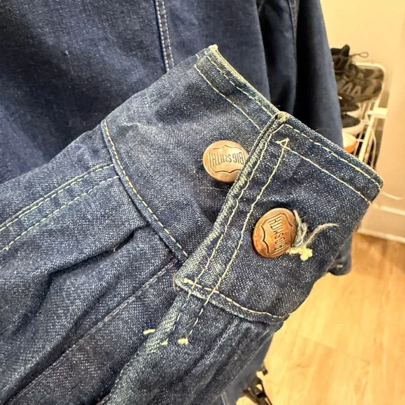 Vintage Big Smith Denim Chore Jacket Quilted Lined Made in USA Mens 50 XL - Picture 12 of 14